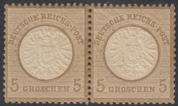 Reich Tedesco - Ostland - Deutsches Reich 1872 5 Gr Ocre Brown Pair Mnh - Michel N.22 - Unused Stamps