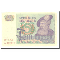 Billet, Suède, 5 Kronor, 1977, 1977, KM:51d, TTB - Svezia