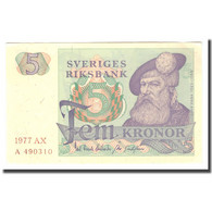 Billet, Suède, 5 Kronor, 1977, 1977, KM:51d, TTB - Sweden