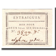 France, 2 Sols, Undated (1791-92), ENTRAIGUES, SPL - Assignats