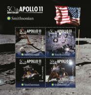 Tonga 2019, 50th Apollo 11, Flag, 4val In BF - Oceania