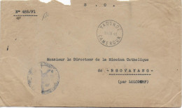 CAMEROUN - 1943 - ENVELOPPE En FRANCHISE Du COMMISSAIRE De La REPUBLIQUE à YAOUNDE  => N'GOVAYANG - Cartas & Documentos