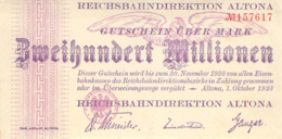200 Mio Deutsche Reichsbahn  Altona UNC (I) - 100 Miljoen Mark