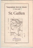 St. Gallen - Bodensee 1944 - Schweiz 1; 100 000 (~75 X 55 Cm)  - Schweiz - Konstanz - Glarus - Bregenz - Topographische Karten