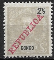 Portuguese Congo – 1911 King Carlos Overprinted REPUBLICA 2 1/2 Réis - Portugiesisch-Kongo