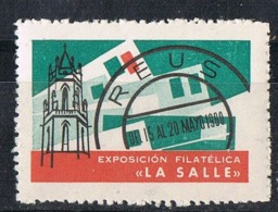 Viñeta REUS (Tarragona)  1980. LA SALLE, Color Verde Y Rojo, Label, Cinderella ** - Variedades & Curiosidades