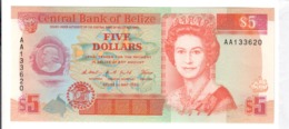 Belize 5 $ 1990 Serie AA About Unc Q.fds Lotto 2809 - Belize