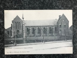 Thielt Tielt - Le Pensionnat Et L'eglise St. Michel -   Heliotypie De Graeve N° 1981 - Tielt