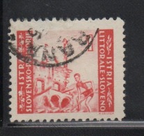 APR2745  - ISTRIA LITORALE SLOVENO 1945 , 1 L.  Usato (2380A) - Occup. Iugoslava: Litorale Sloveno