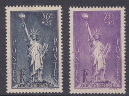 France 1936/1937 Liberty Statue Yvert#309,352 Mint Hinged (avec Charnieres) - Unused Stamps