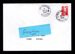 976 MAYOTTE Petit Bureau   Lettre POROANI 20-11-1996  Marianne Briat TVP   TTB 2 Scan - Manual Postmarks