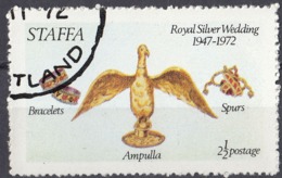 STAFFA, SCOTLAND  - 1972 - Francobollo Emesso In Occasione Del Royal Silver Wedding, Usato E Gommato. - Local Issues