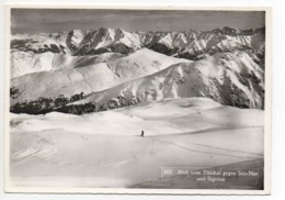 OBERSAXEN Blick Vom Titschal Gegen Sez-Ner Touren-Ski-Läufer - Obersaxen