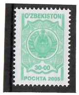 Uzbekistan 2005 . Definitives 2005 (COA). 1v: 30-00 Green.  Michel # 520 III - Usbekistan