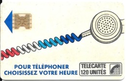 CARTE-PUBLIC-Ko59-510-120U-SC4On-S/E-SERIGRAPHIE-Puce7-5Pe-CORDON BLANC-Série-N°10608-Cadre En Pointillé-Utilisé-TBE - Telefonschnur (Cordon)