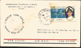 V) 1971 CARIBBEAN, CUBAN PHILATELIC FEDERATION, XXXV FLIGHT ANNIVERSARY CAMAGUEY-SEVILLA, TTE. ANTONIO MENÉNDEZ PELÁEZ, - Storia Postale