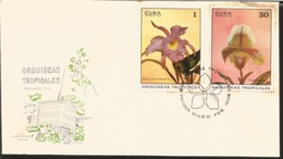 V) 1972 CARIBBEAN, TROPICAL ORCHIDS, BRASSA CATTLEYA SINDAROSSIANA,  CYPRIPEDIUM SULIANUM, WITH SLOGAN CANCELATION IN BL - Storia Postale