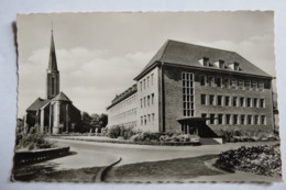(11/3/51) Postkarte/AK "Moers/Ndrh." Katholische Kirche Und Arbeitsamt - Moers