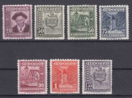 Spanish Andorra 1948 Mi#44-50 Mint Never Hinged - Nuevos