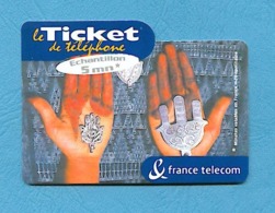 ( 5264 ) - MAINS DE FATIMA - ( Ticket Téléphone ) - *** NEUVE / LUXE *** - Voir Scan - - FT