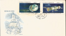 V) 1972 CARIBBEAN, SOVIET SPACE PROGRAM, VOSTOK 1, LINKING SOYUZ CAPSULES, WITH SLOGAN CANCELATION IN BLACK, FDC - Storia Postale