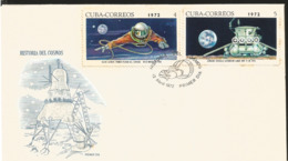 V) 1972 CARIBBEAN, SOVIET SPACE PROGRAM, ALEXEI LEONOV, LUNOKHOD 1 MOON VEHICLE , WITH SLOGAN CANCELATION IN BLACK, FDC - Brieven En Documenten