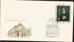 V) 1972 CARIBBEAN, PAINTINGS IN THE HAVANA CITY  MUSEUM, CRISTOBAL COLON, WITH SLOGAN CANCELATION IN BLACK, FDC - Cartas & Documentos