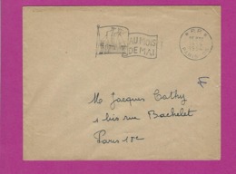 FRANCE Lettre PP PARIS 25 1954 FOIRE DE PARIS AU MOIS DE MAI - 1921-1960: Modern Tijdperk