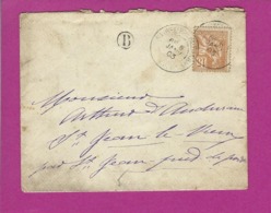 FRANCE Lettre TYPE MOUCHON De SAUVETERRE DU BEARN Avec Boite Rurale B - 1877-1920: Semi-moderne Periode