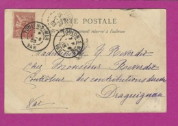 FRANCE Lettre TYPE MOUCHON De TOULON SUR MER - 1877-1920: Période Semi Moderne