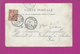 FRANCE Lettre TYPE MOUCHON De TOULON SUR MER - 1877-1920: Période Semi Moderne