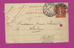 FRANCE Lettre TYPE ENTIERS SEMEUSE Obl GARE DE MIRAMAS 1911 - 1877-1920: Semi-Moderne