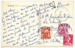 FRANCE - Carte Postale Taxée 10F + 5F Type Gerbe - 1859-1959 Cartas & Documentos