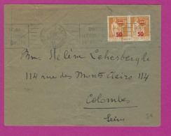 FRANCE Lettre TYPE PAIX Obl PARIS 81 DONNEZ AU SECOURS NATIONAL - 1921-1960: Moderne