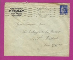 FRANCE Lettre TYPE PAIX Obl MELUN RP - 1921-1960: Periodo Moderno