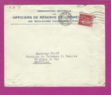 FRANCE Lettre TYPE PAIX Obl PARIS VIII - 1921-1960: Période Moderne