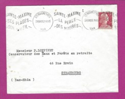 FRANCE Lettre TYPE MARIANNE DE MULLER Obl ST MAXIME LA PERLE DES MAURES - 1921-1960: Période Moderne