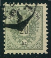 1883, 20 Kr. Wappen Mit Zähnung 10 1/2 Und Teilstempel. Michel Nr. 48 D - 400,- - Gebraucht