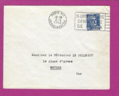 FRANCE Lettre TYPE MARIANNE DE GANDON Obl PARIS VIII - 1921-1960: Modern Tijdperk