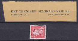 Denmark Perfin Perforé Lochung (T30) 'T.S.S.' Det Tekniske Selskabs Skoler, København Fr. IX. Stamp (2 Scans) - Variétés Et Curiosités