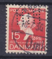 Denmark Perfin Perforé Lochung (H37) 'HiH' Forsikring Haand I Haand, København (Inssurance) H.C. Andersen (2 Scans) - Errors, Freaks & Oddities (EFO)