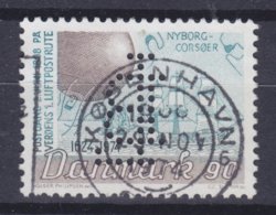 Denmark Perfin Perforé Lochung (L17) 'LB' Landmandsbanken, København Nyborg-Korsør Luftpostrute (Cz. Slania) (2 Scans) - Variétés Et Curiosités