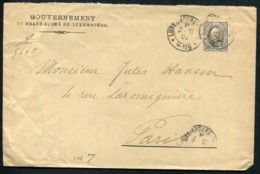 LUXEMBOURG - SERVICE N° 92 / LETTRE DU 3/10/1903 POUR PARIS - TB - Service