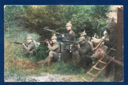 Soldats Allemands. Patrouille Im Feuergefecht. Feldpost Camouflé. 8.Bayerische Infanterie Regiment - 9 Kompagnie. 1917 - Regimente