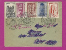 FRANCE Lettre Avec 663 664 665 666 667 Obl VERDUN - 1921-1960: Modern Period