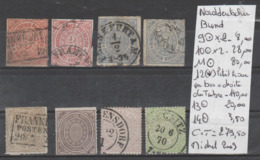 TIMBRE D ALLEMAGNE OBLITEREES ( NORDDEUTSCHEN-BUND)1868 Nr VOIR SUR PAPIER AVEC TIMBRES COTE 279.50  € - Sonstige & Ohne Zuordnung