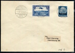 LUXEMBOURG - OCCUPATION ALLEMANDE - N° 2 + PA N° 5 / LETTRE DE LUXEMBOURG LE 1/10/1940 POUR HAMBOURG - TB - Bezetting