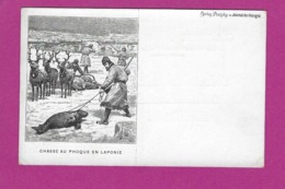 CARTES POSTALES JOURNAL DU VOYAGE CHASSE AU PHOQUE EN LAPONIE - Publicité