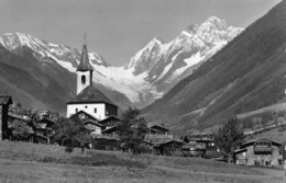 KIPPEL → Dorfpartie Bei Der Kirche Mit Langgletscher, Ca.1950 - Kippel