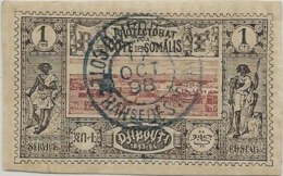 COTE DES SOMALIS - N°1 + N° 2 OBLITERE + N° 9 NEUF CHARNIERE - ANNEE 1894-1900 -COTE : 27,50 € - Usati